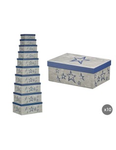 Boîte Décorative Pincello 66 Bleu Carton (2 Unités) 2