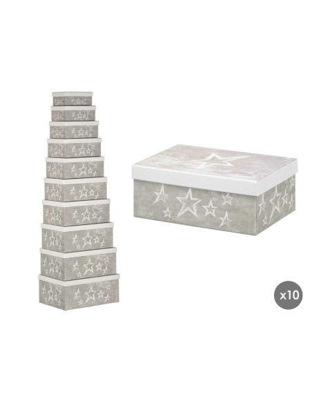 Boîte Décorative Pincello 63 Blanc Gris Carton (2 Unités)