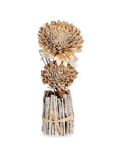 Fleur décorative Naturel 13 x 37 x 14 cm (12 Unités) 2