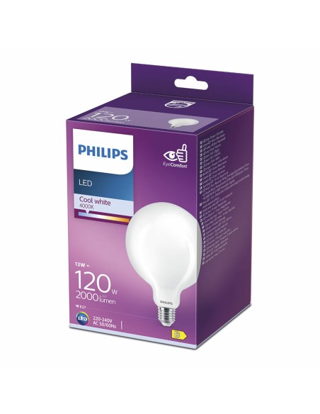 Lampe LED Philips D 120 W 13 W E27 2000 Lm 12,4 x 17,7 cm (4000 K)
