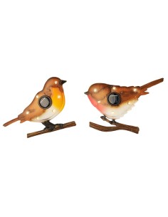 Figure décorative de jardin Lumineo 894881 Métal Oiseau 18 x 4,5 x 13 cm