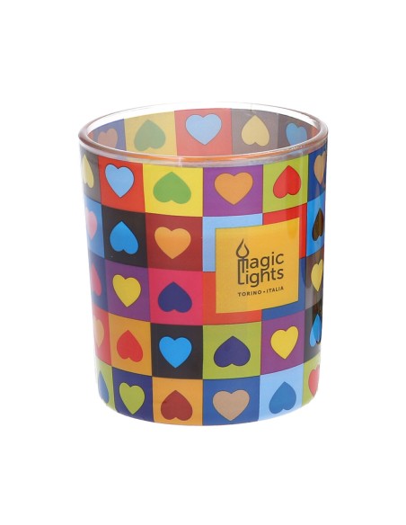 Bougie Magic Lights Coeurs (7,5 x 8,4 cm)
