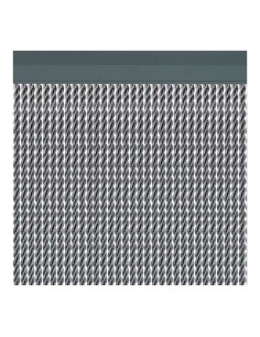 Rideau Acudam Manacor Portes Argenté Extérieur PVC Aluminium 90 x 210 cm