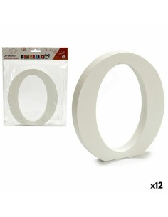 Lettre Pincello O Blanc Bois 1,8 x 21 x 17 cm (12 Unités)