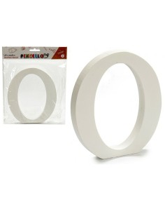 Lettre Pincello O Blanc Bois 1,8 x 21 x 17 cm (12 Unités) 2