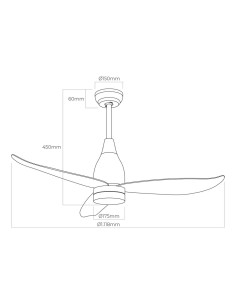 Ventilateur de Plafond avec Lumière EDM 33815 Kattegat Noir 15 W 18 W 2190 Lm 2