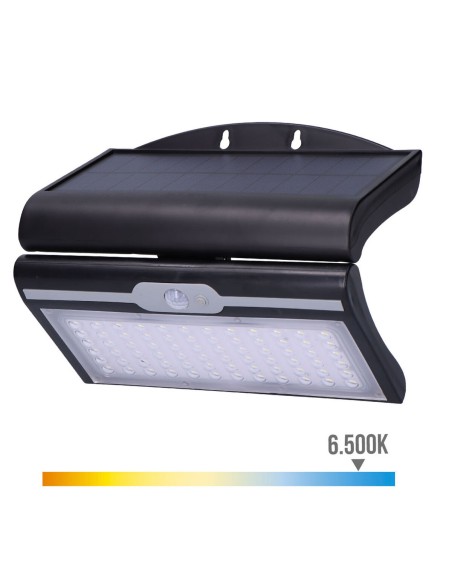 Applique Murale EDM 31849 Noir 6 W 430 Lm 6500 lm Capteur de Mouvement Solaire (6500 K)
