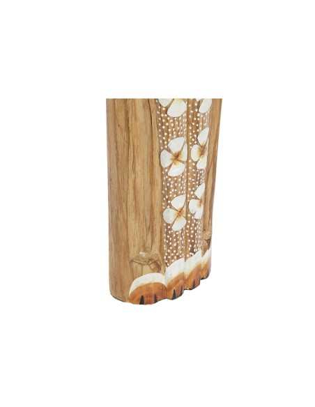 Figurine Décorative DKD Home Decor Blanc Marron Chien Tropical 80 cm 16 x 9 x 100 cm