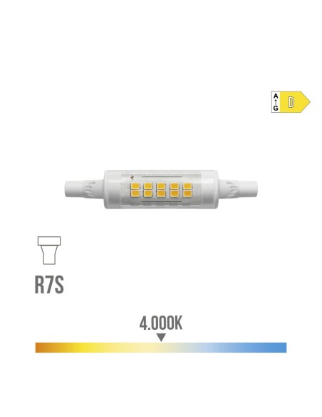 Lampe LED EDM 98989 D 5,5 W 58 W R7s 600 lm Ø 1,5 x 7,8 cm Linéaire (4000 K)