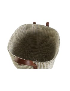 Set de basket DKD Home Decor Naturel Marron Clair Polyuréthane Herbier marin 38 x 38 x 35 cm 2