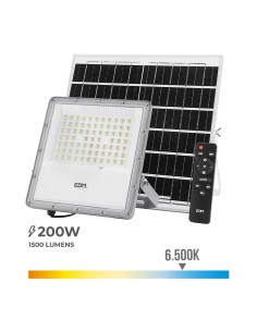 Projecteur EDM 31855 200 W 1500 lm Télécommande Panneau solaire photovoltaïque (6500 K)