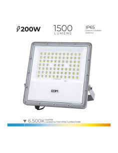 Projecteur EDM 31855 200 W 1500 lm Télécommande Panneau solaire photovoltaïque (6500 K) 2