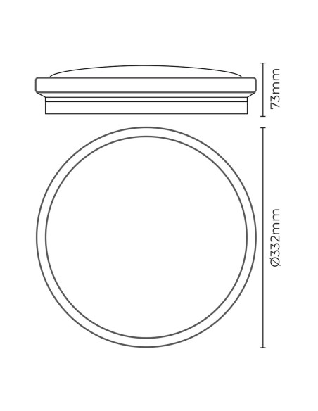 Applique plafond LED EDM 32540 F 18 W 1820 Lm Circulaire Surface (6400 K)