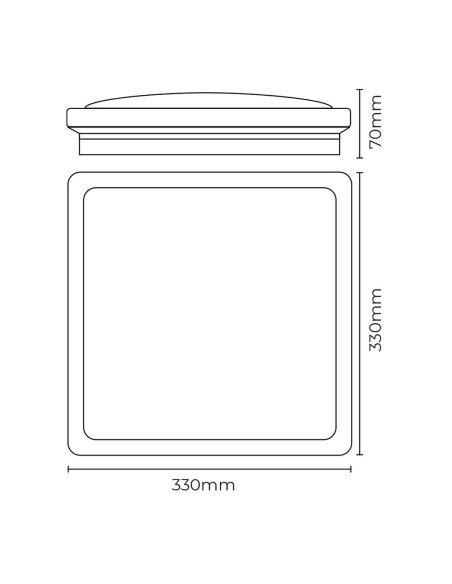Applique plafond LED EDM 32542 F 18 W 1820 Lm Carré Surface (6400 K)