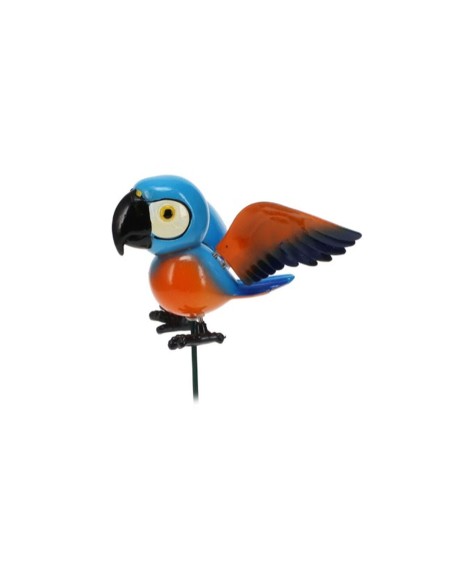 Figure décorative de jardin Progarden Métal Oiseau 12,5 x 14 x 67 cm Pot