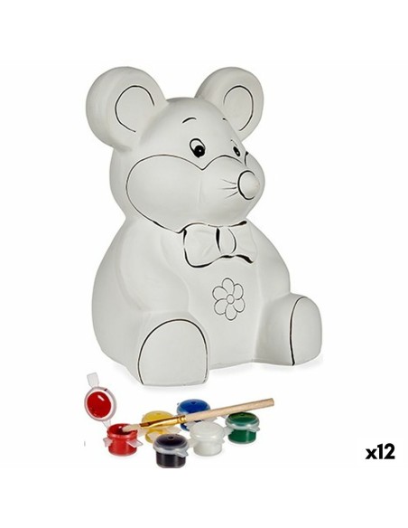 Tirelire à peindre Pincello BS1802 Céramique Souris 14,7 x 20,8 x 16,3 cm (12 Unités)