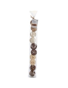 Boule Décorative Blanc Marron Noir Naturel (24 Unités) 2