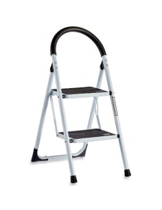 Echelle pliante Kipit KX1402-GREY429 Blanc Noir Gris Métal 38 x 50 x 84 cm (6 Unités) 2