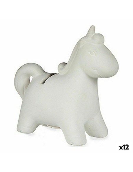 Tirelire à peindre Pincello 87766 Céramique Licorne 6,4 x 13 x 14 cm (12 Unités)