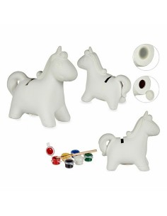 Tirelire à peindre Pincello 87766 Céramique Licorne 6,4 x 13 x 14 cm (12 Unités) 2