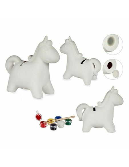 Tirelire à peindre Pincello 87766 Céramique Licorne 6,4 x 13 x 14 cm (12 Unités)