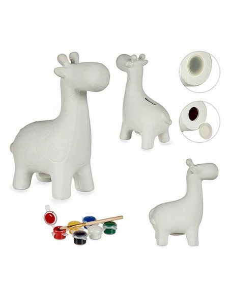 Tirelire à peindre Pincello BS2316 Céramique Girafe 6,8 x 16,2 x 13,2 cm (12 Unités)