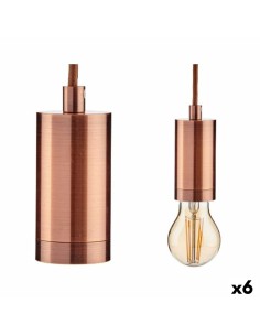 Suspension Bronze Métal 60 W 9,5 x 9,5 x 9,7 cm (6 Unités)