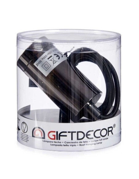 Suspension Noir Métal 60 W (6 Unités)