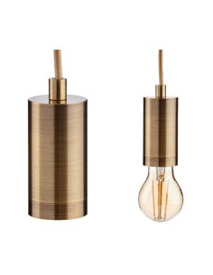 Suspension Doré Métal 60 W 11,5 x 12 x 11,5 cm (6 Unités) 2