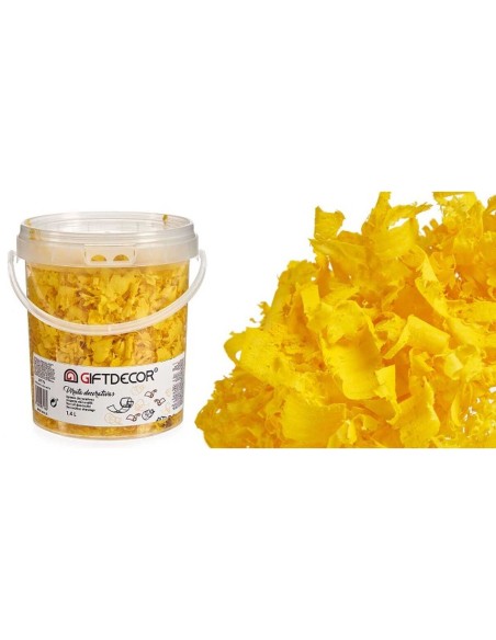 Copeaux décoratifs 1,4 L Jaune (6 Unités)