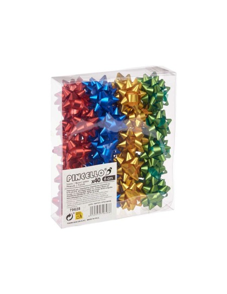 Boucles Pincello 4 PVC 5 x 3,5 x 5 cm Mat Multicouleur (12 Unités)