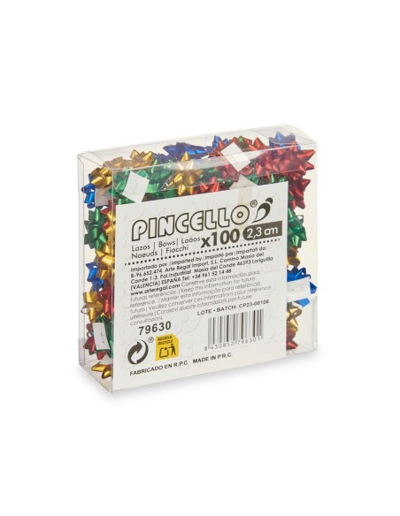 Boucles Pincello 6 PVC 2,3 cm Mat Multicouleur (12 Unités)
