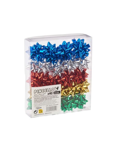 Boucles Pincello 1 PVC 5 x 3,5 x 5 cm Brille Multicouleur (12 Unités)