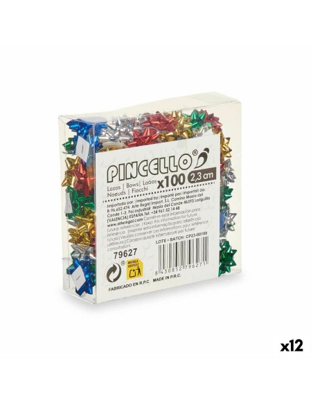 Boucles Pincello 3 PVC 2,3 cm Brille Multicouleur (12 Unités)