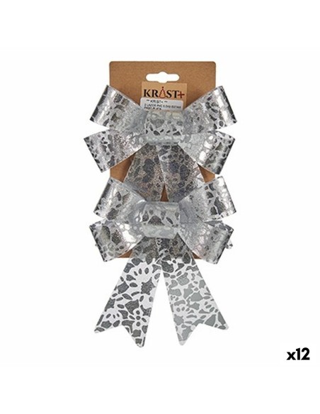 Lien Krist+ HJ1-12011 Argenté PVC Imprimé 15 x 4 x 16 cm Décorations de Noël (12 Unités)
