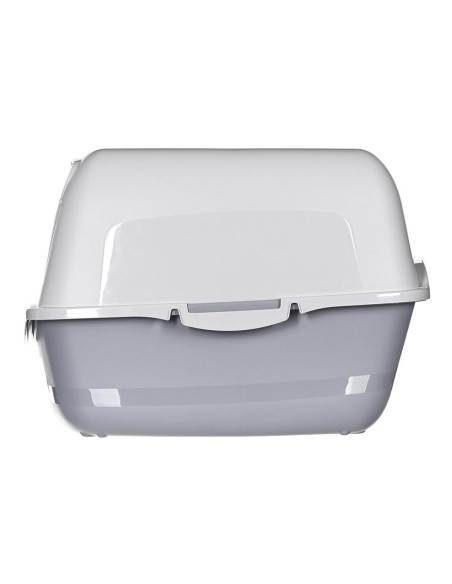 Bac à litière pour chats Diamentiq 4004508810DIA Blanc Gris Plastique 40 x 38,7 x 55,5 cm