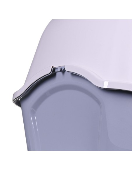 Bac à litière pour chats Diamentiq 4004508810DIA Blanc Gris Plastique 40 x 38,7 x 55,5 cm
