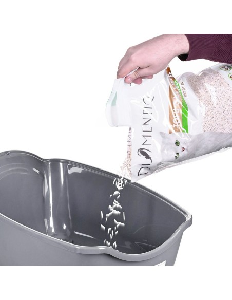 Bac à litière pour chats Diamentiq 4004508810DIA Blanc Gris Plastique 40 x 38,7 x 55,5 cm
