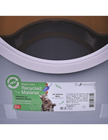 Bac à litière pour chats Diamentiq 4004508810DIA Blanc Gris Plastique 40 x 38,7 x 55,5 cm