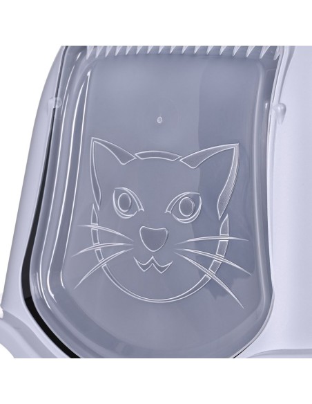 Bac à litière pour chats Diamentiq 4004508810DIA Blanc Gris Plastique 40 x 38,7 x 55,5 cm