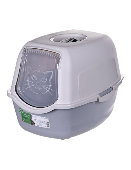 Bac à litière pour chats Diamentiq 4004508810DIA Blanc Gris Plastique 40 x 38,7 x 55,5 cm