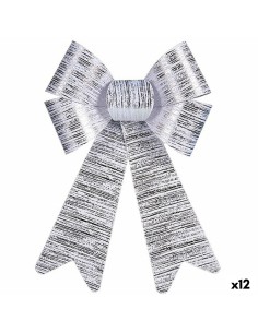 Lien Krist+ HJ1-12006 Argenté PVC 16 x 24 x 4 cm Décorations de Noël (12 Unités)