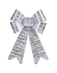 Lien Krist+ HJ1-12006 Argenté PVC 16 x 24 x 4 cm Décorations de Noël (12 Unités) 2
