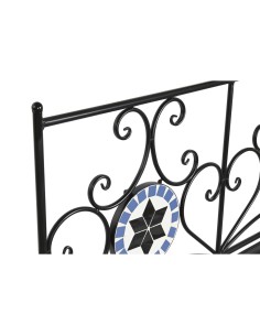 Banc DKD Home Decor Céramique Mosaïque Noir Métal Multicouleur (111 x 54 x 88 cm) 2
