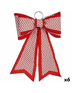 Lien Krist+ HJ1-12081 Blanc Rouge PVC 40 x 60 cm Décorations de Noël (6 Unités)
