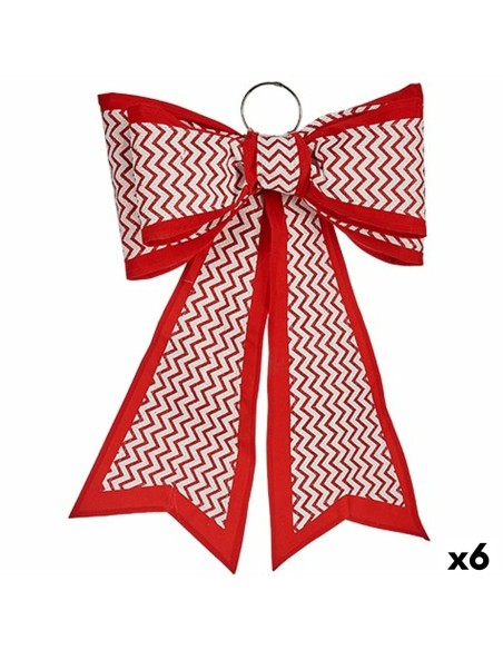 Lien Krist+ HJ1-12081 Blanc Rouge PVC 40 x 60 cm Décorations de Noël (6 Unités)