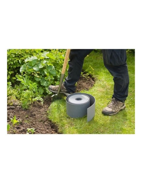 Palissade de Jardin Nature Gris Polyéthylène 7,5 cm x 10 m