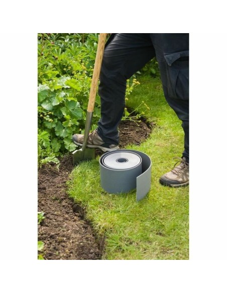Palissade de Jardin Nature Gris Polyéthylène 7,5 cm x 10 m