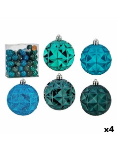Lot de boules de Noël Turquoise 7 cm (4 Unités)