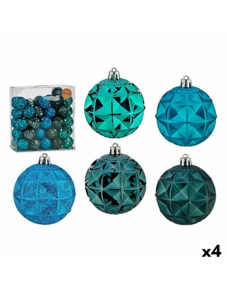 Lot de boules de Noël Turquoise 7 cm (4 Unités)